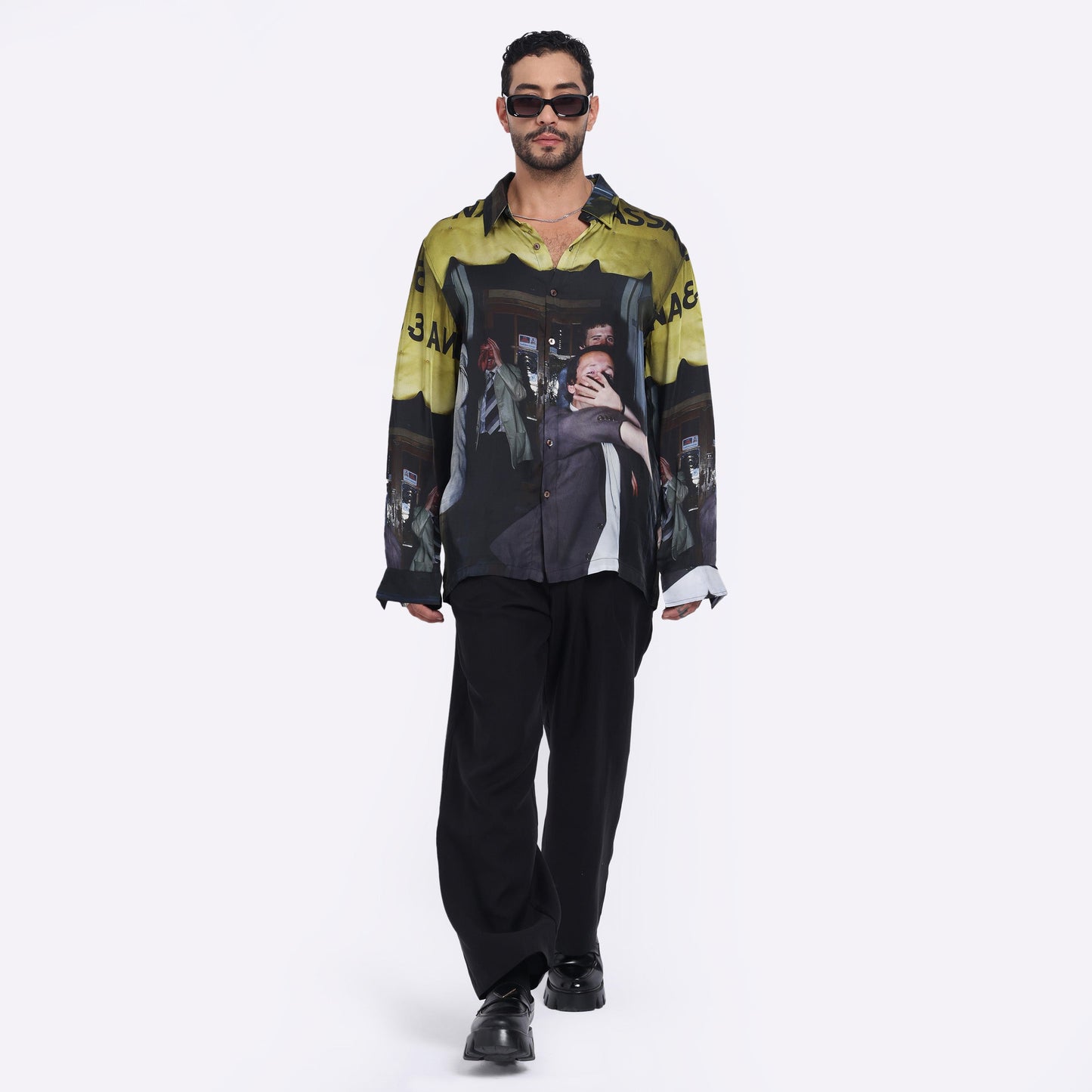 Stylish Stylera designer casual shirt for men featuring vibrant artwork and relaxed fit