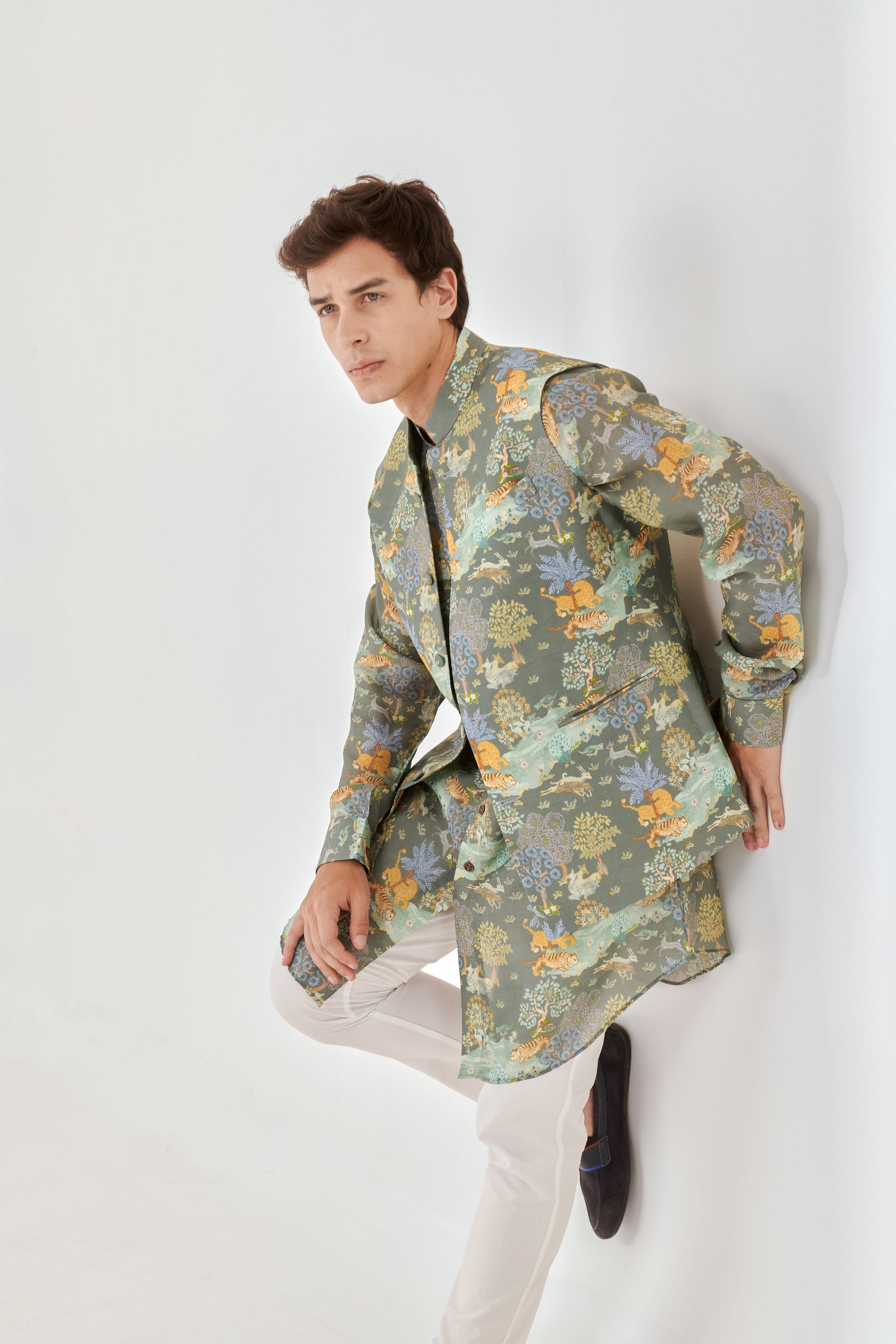 Stylish designer ethnic kurta bandi for men by Stylera featuring floral patterns