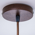 Heavy duty ceiling mount for designer hanging droplet lamp with a stylish bronze finish