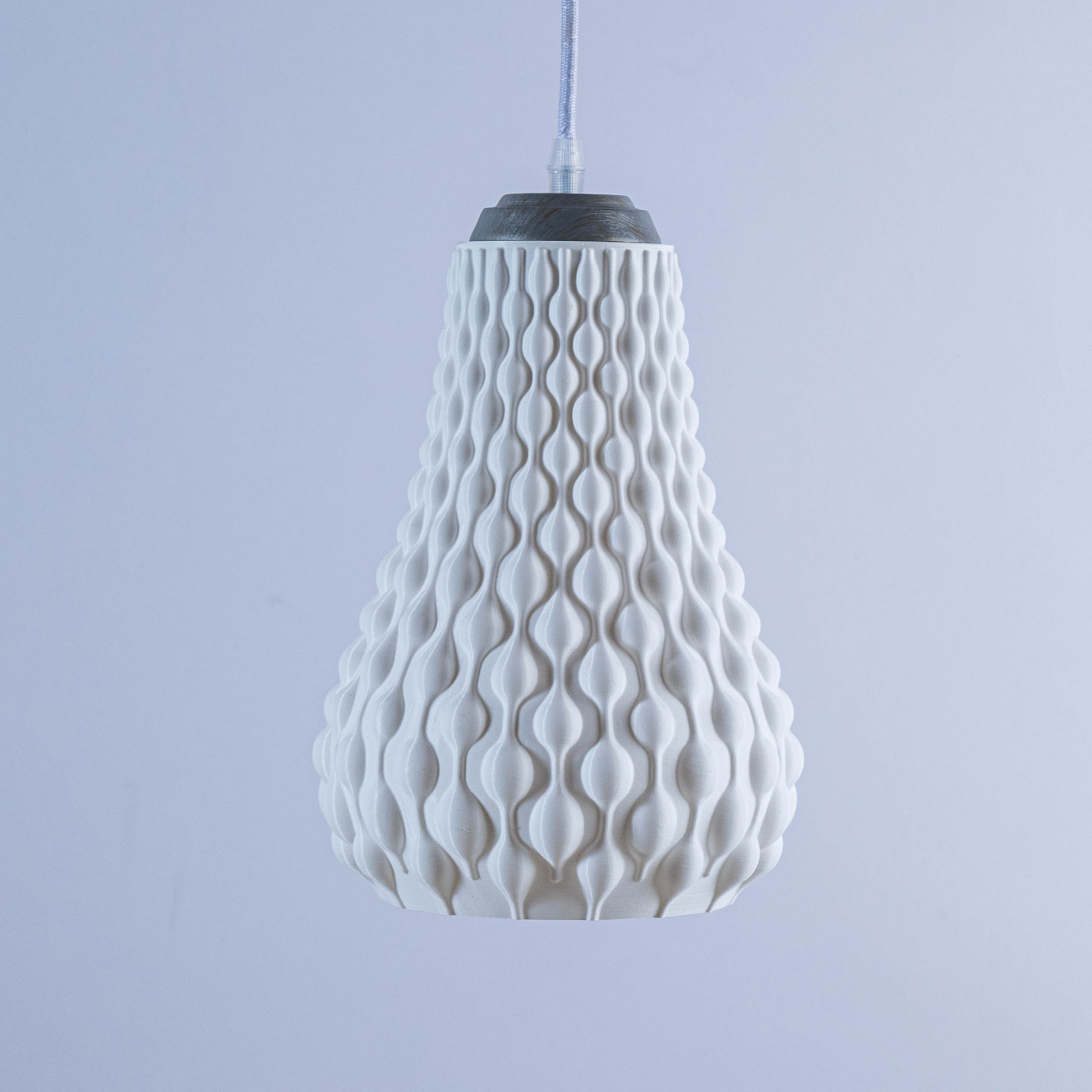 Sozori Premier Designer Hanging Droplet Lamp with a Unique Textured White Finish