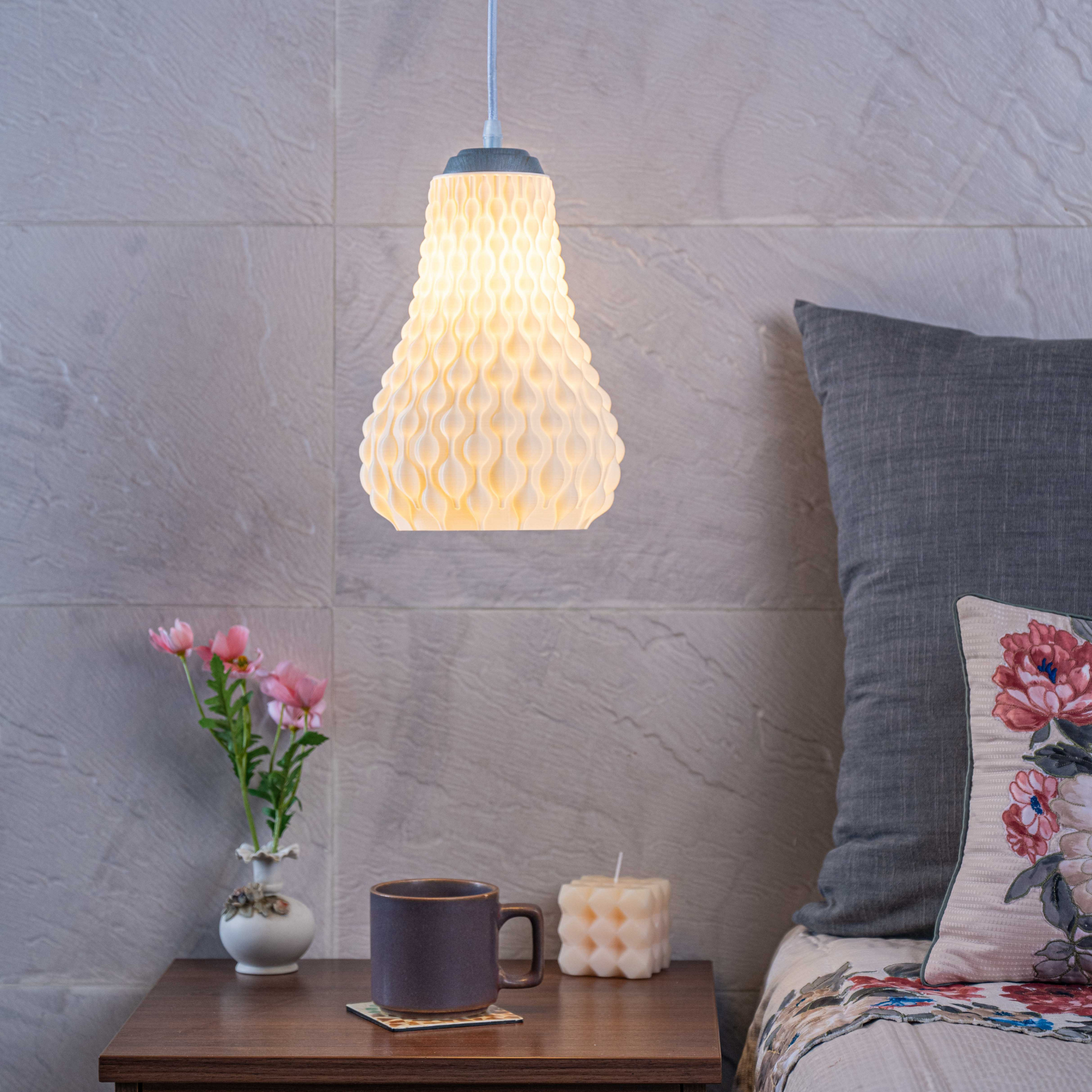 Sozori designer hanging droplet lamp with unique textured design, perfect for modern home decor