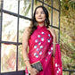 Elegant Stylera designer saree for special occasions with floral embroidery and a vibrant pink color
