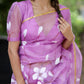 Elegant DiraByDimple designer saree for special occasions in pink with floral patterns and delicate details