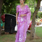 Elegant DiraByDimple designer saree for special occasions in lavender with floral patterns
