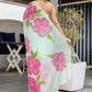Elegant Stylera designer saree for women featuring large pink floral prints on a soft fabric