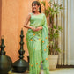 Elegant Stylera designer saree for women in green with floral embroidery, perfect for special occasions