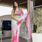 Stylera designer saree for women in pastel hues with vibrant floral prints, perfect for special occasions