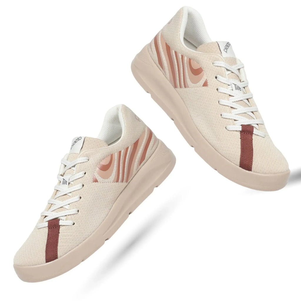 Women Beige Coast Trainer Shoes Plaeto