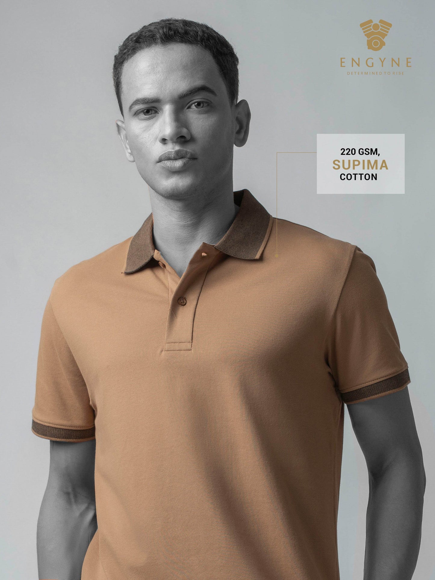 Khaki polo tshirt for men