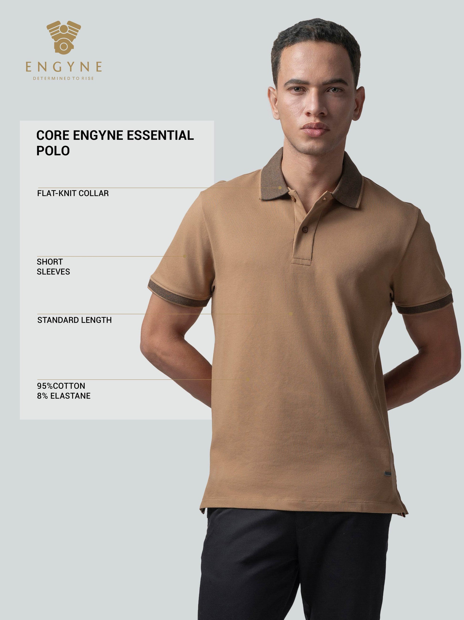Khaki polo tshirt for men