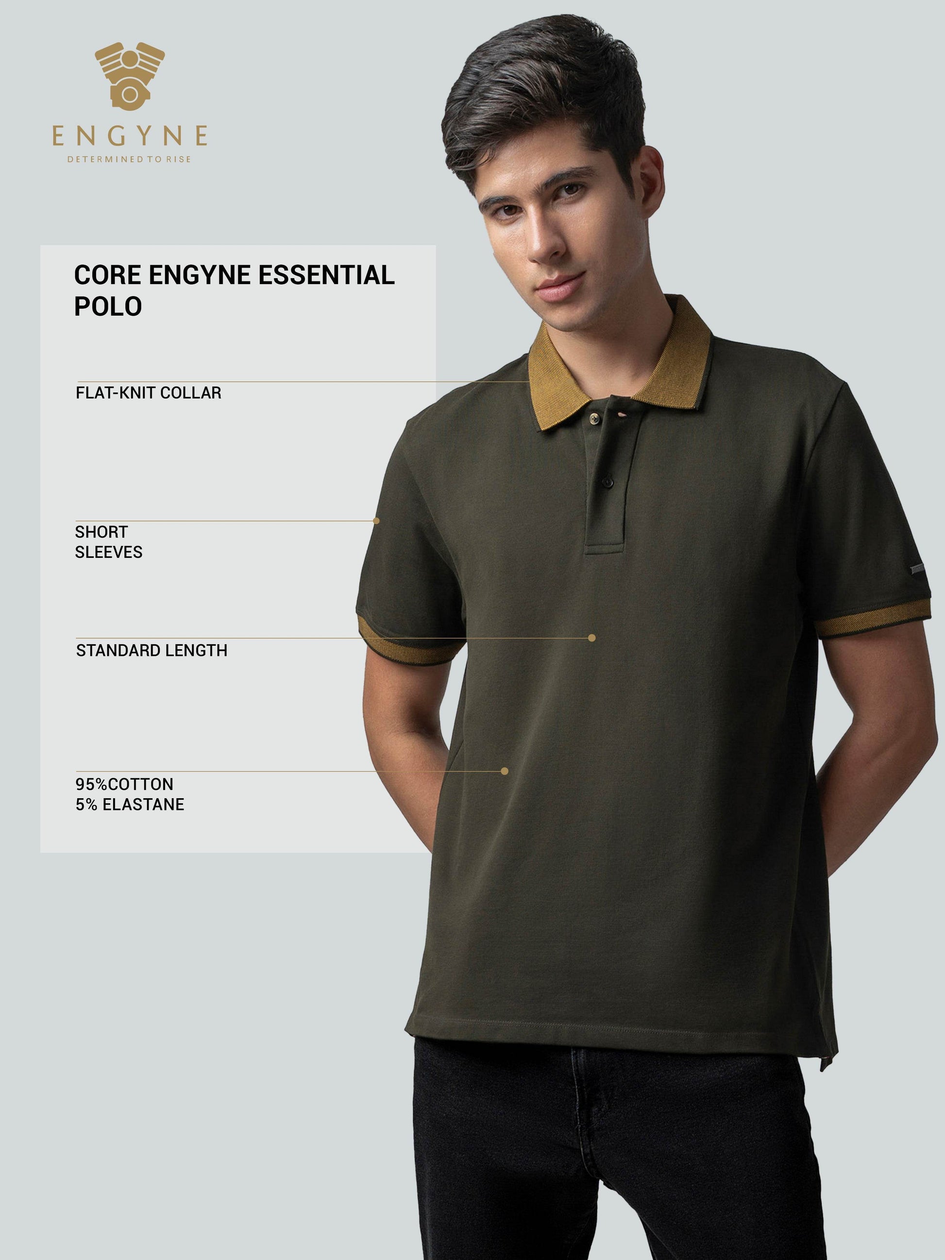 Olive polo tshirt for men 