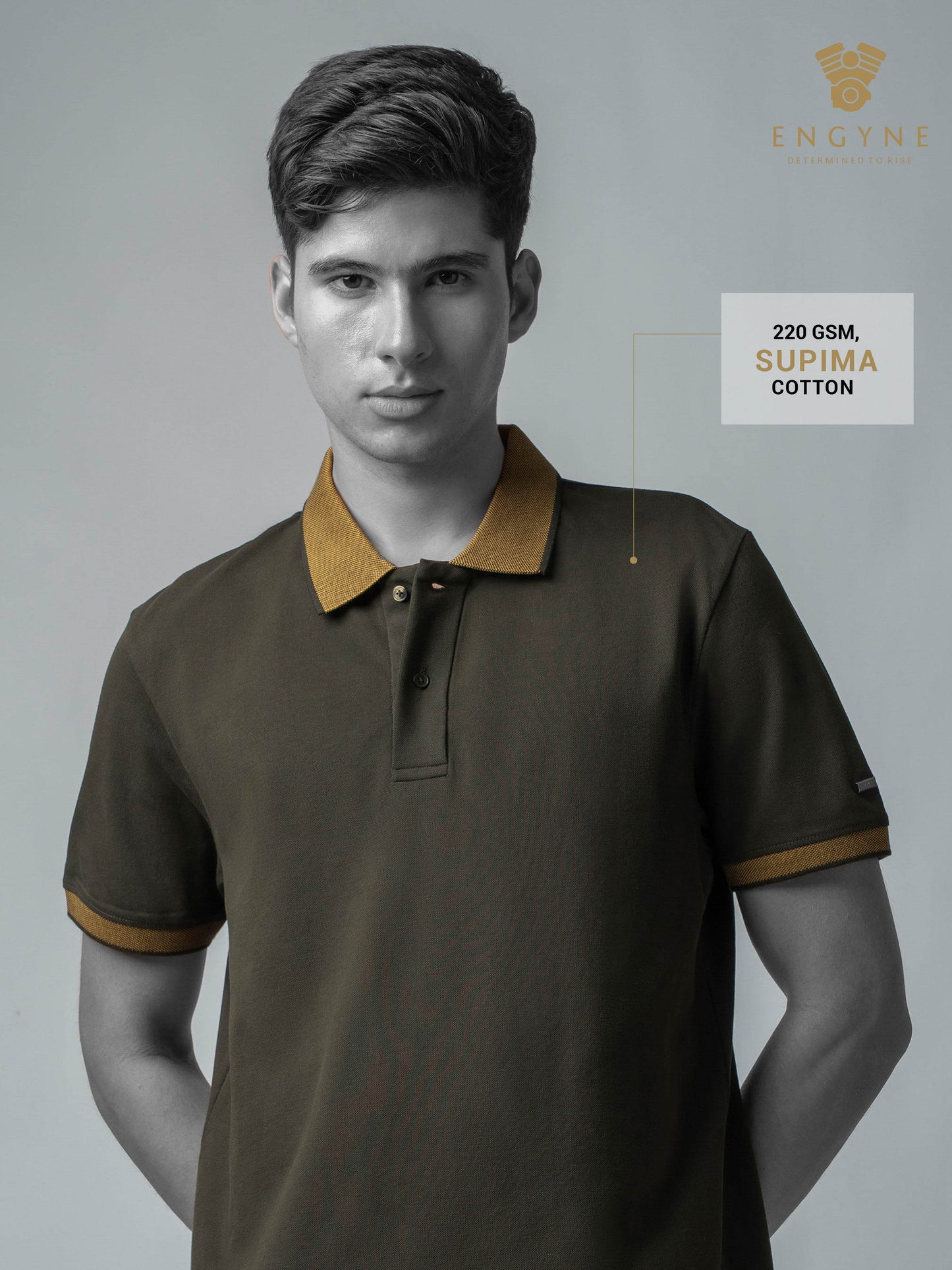 Olive polo tshirt for men 