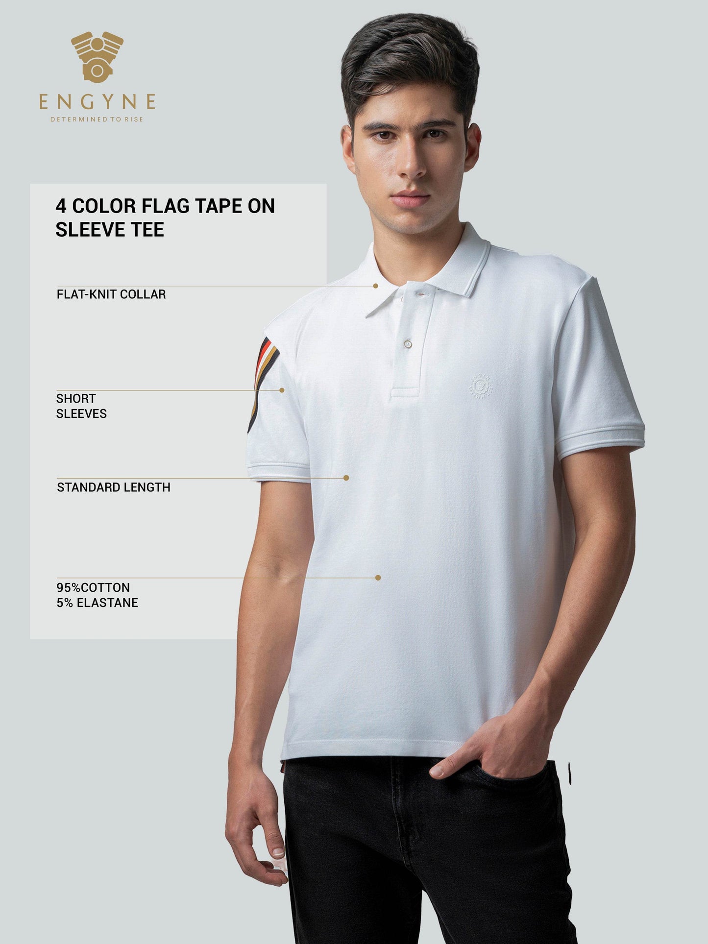 White polo tshirt for men