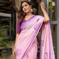 Elegant Stylera exclusive designer saree for parties with floral designs in pink and purple shades