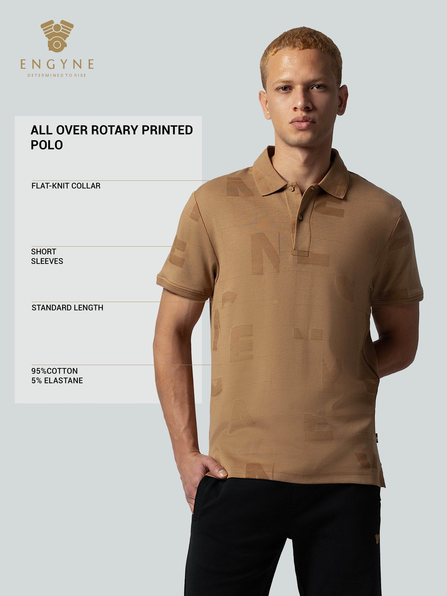 Khaki polo tshirt for men 
