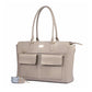 Stylish oversized tote bag in beige, perfect as a fashionable laptop tote bag with multiple pockets