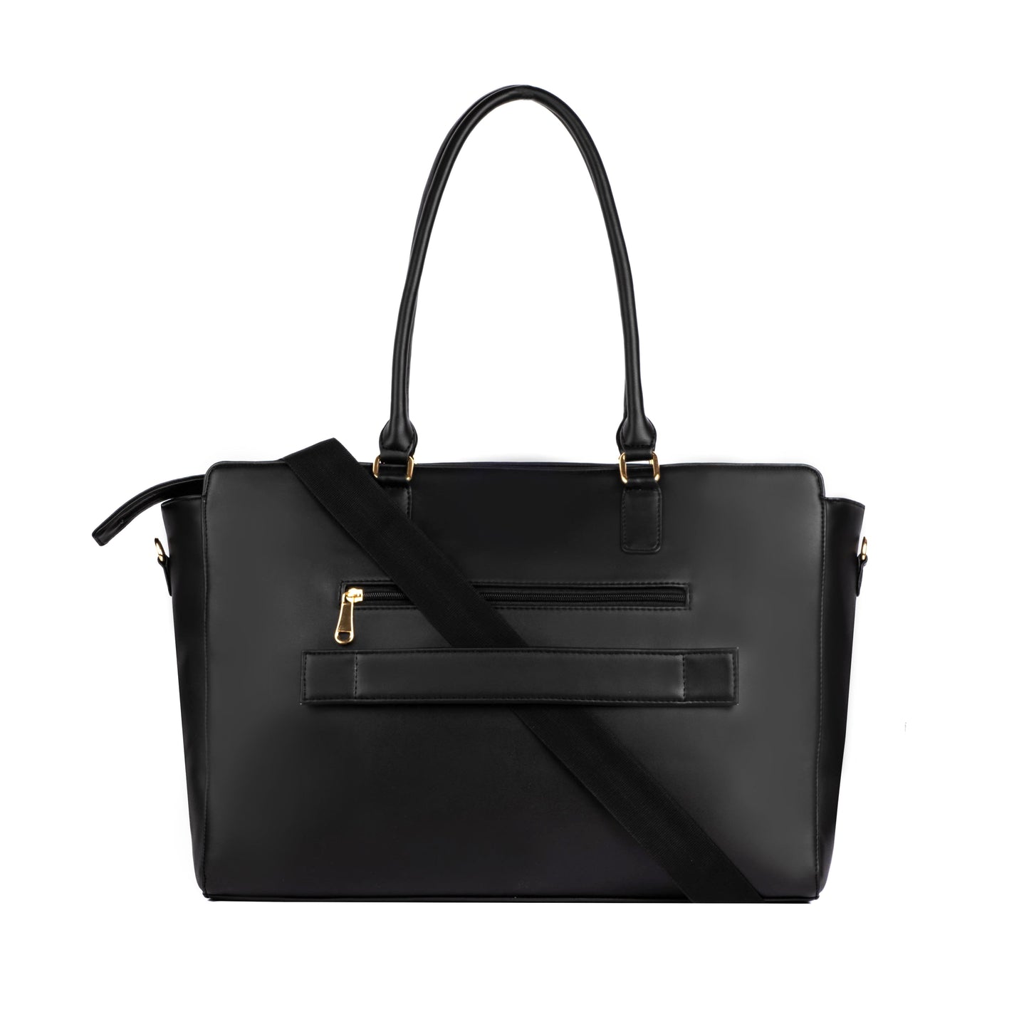 Oversized tote bag in black by Stylera, a fashionable large tote for laptops