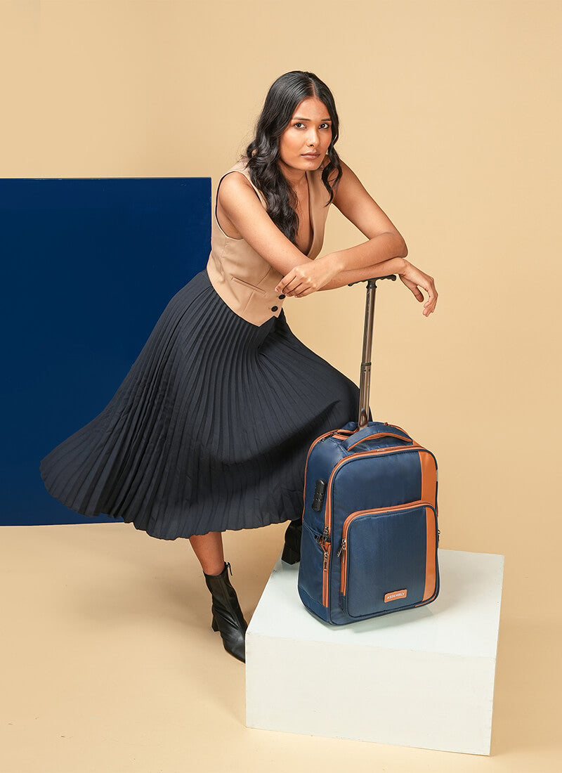 Jetson | Blue | Laptop Trolley Backpack