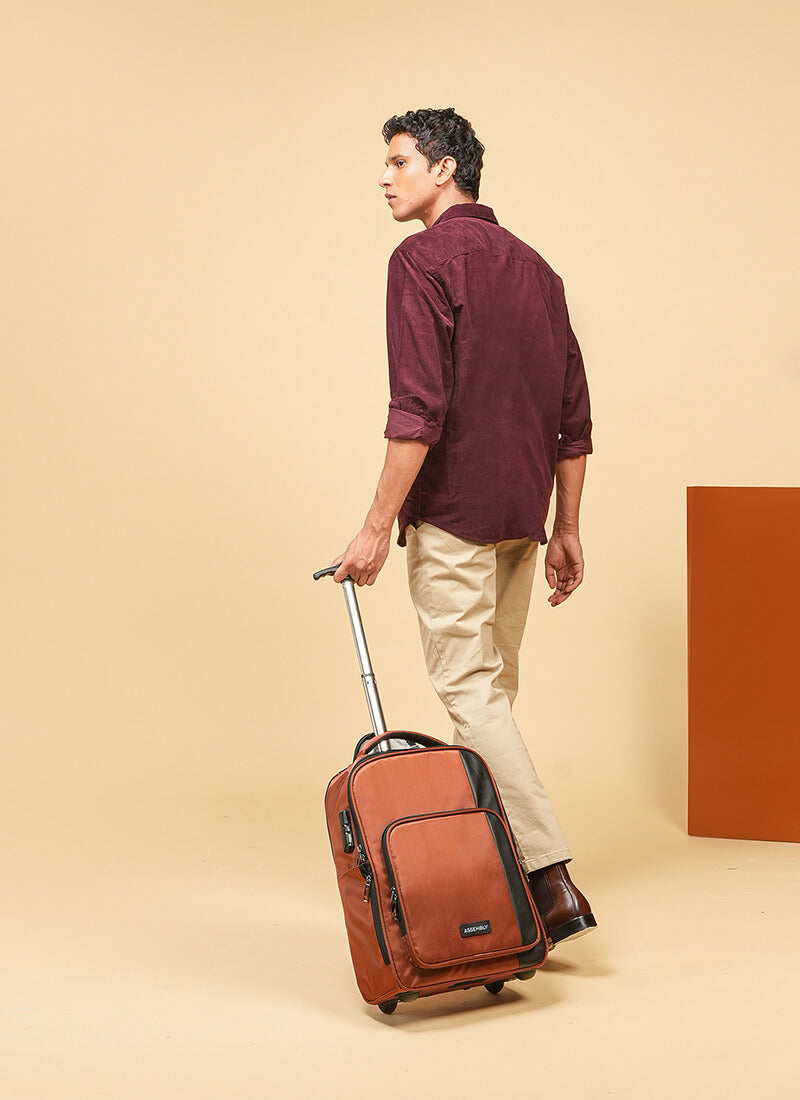Jetson | Rust | Laptop Trolley Backpack