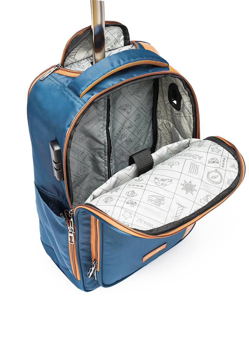 Jetson | Blue | Laptop Trolley Backpack