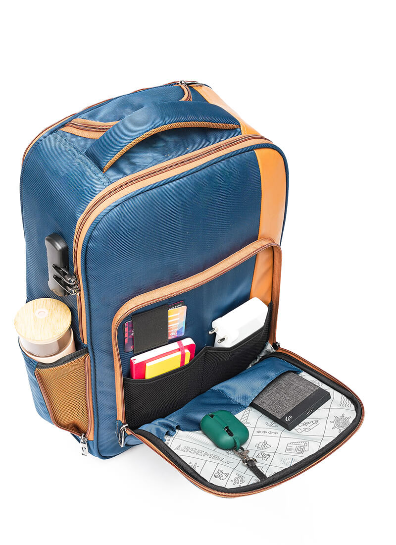Jetson | Blue | Laptop Trolley Backpack