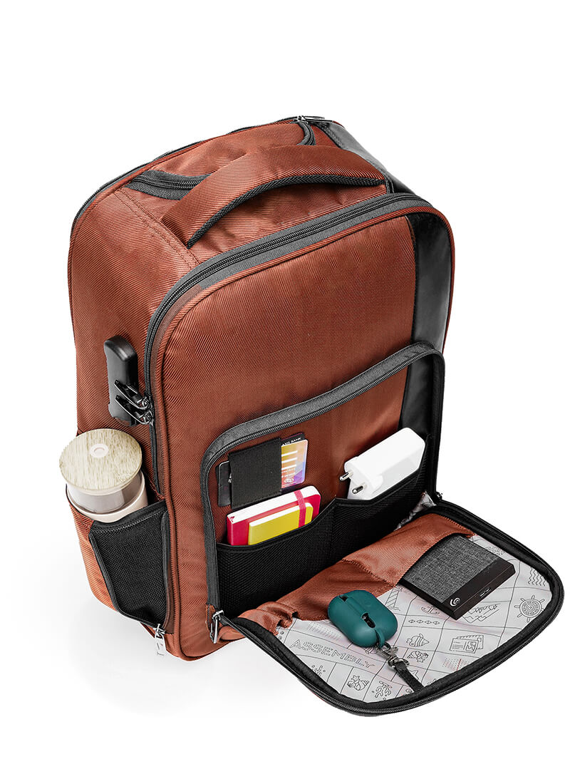 Jetson | Rust | Laptop Trolley Backpack