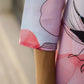 Close-up of the sleeve of a floral cotton co ord set for women showcasing delicate prints and soft fabric
