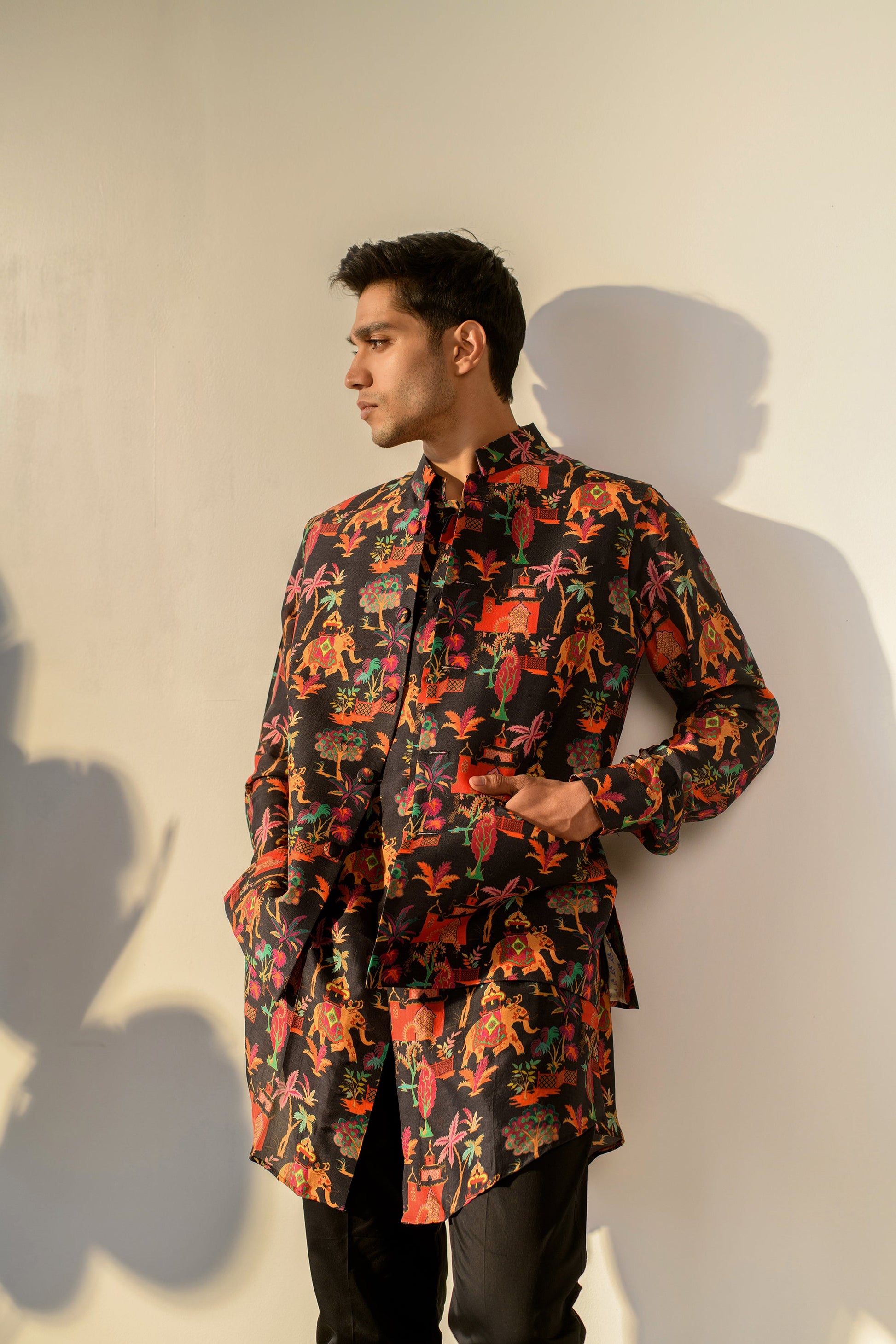 Stylish floral kurta bandi suit from Stylera with vibrant colors and modern design for festive occasions