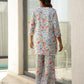 Stylera Floral Pajama Set for Women with a Relaxed Fit and Colorful Flower Design