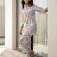 Floral pajama set for women by Stylera with a stylish, relaxed fit and vibrant colors