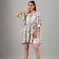 Stylera flowy casual short sleeve dress in a light print for comfortable everyday wear