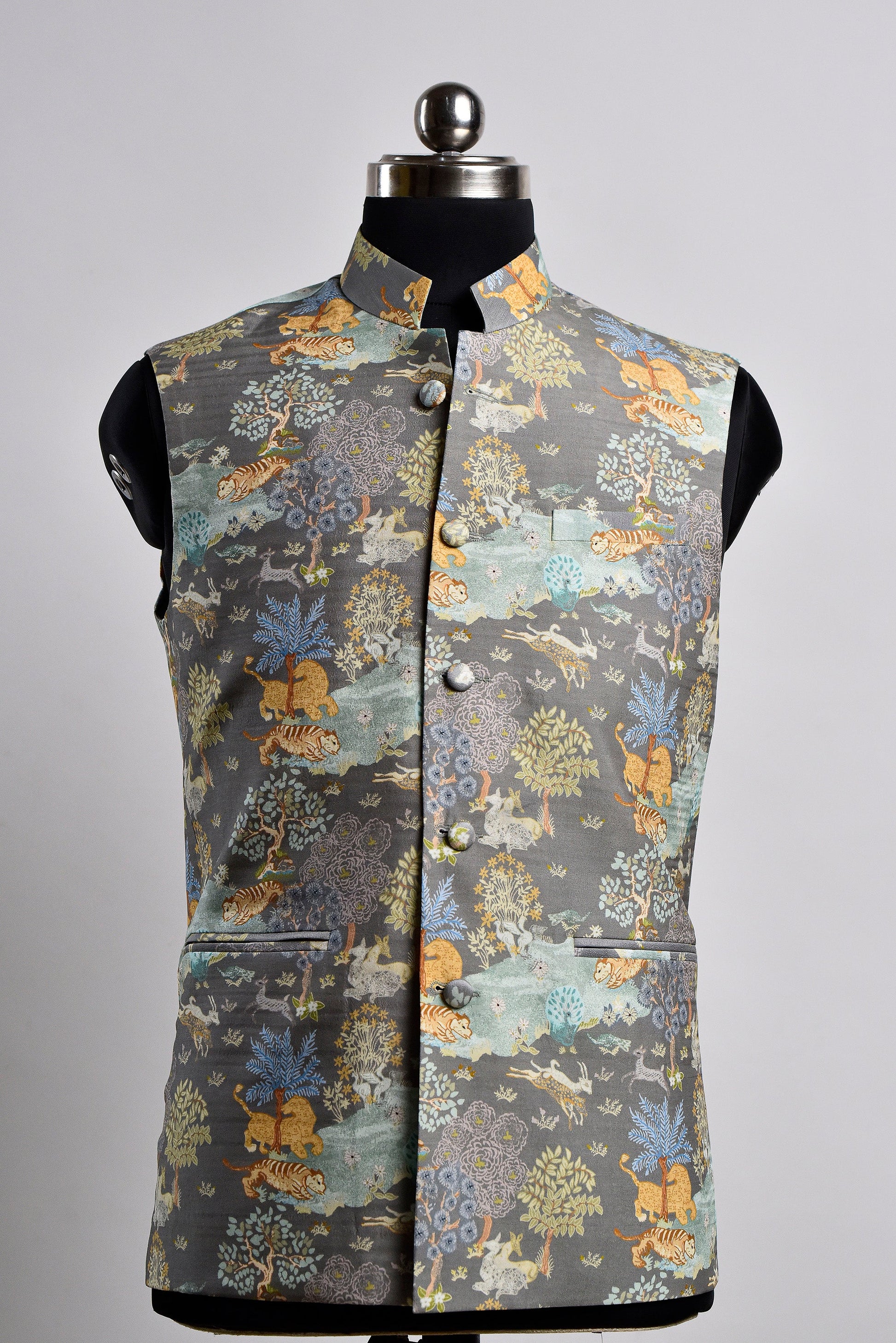 Stylera Floral Jacket, perfect as formal ethnic wear for men with intricate design.