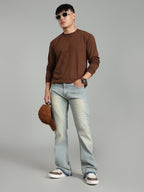 Vintage Washed Men's Flared Jeans
