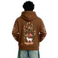 Mystic Grasp Regular Fit Printed Brown Hoodie FLYAF
