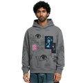 Cryptic Canvas Regular Fit Printed Grey Hoodie FLYAF