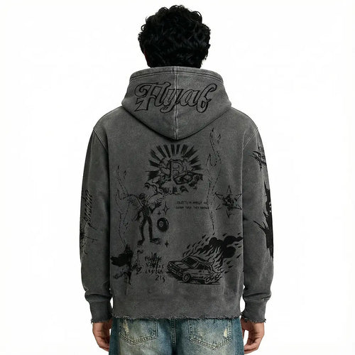 Ashes Anthem Regular Fit Grey Hoodie FLYAF