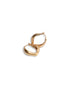 Stylera gold hoop earrings cushion shaped matte gold pair for everyday wear on white background