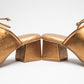 Stylera gold heels featuring trendy slip-on shoes for women with chunky block heels