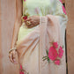 Graceful Tints floral saree in soft pastel colors with rose flower embroidery for elegant occasions