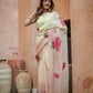 Stylera Graceful Tints floral saree featuring vibrant floral prints in pastel shades