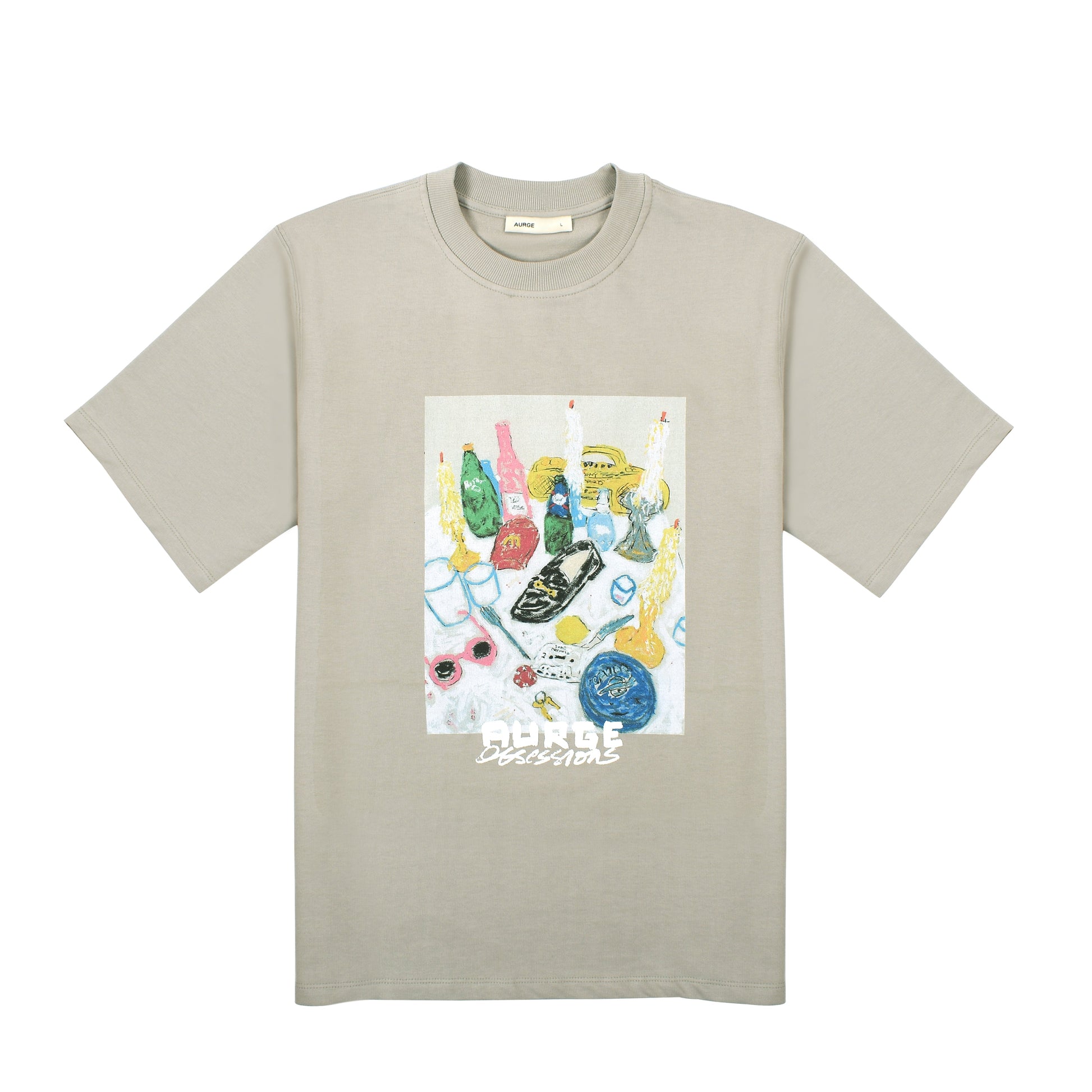 Stylera graphic t-shirt for men featuring a colorful drink-themed graphic design