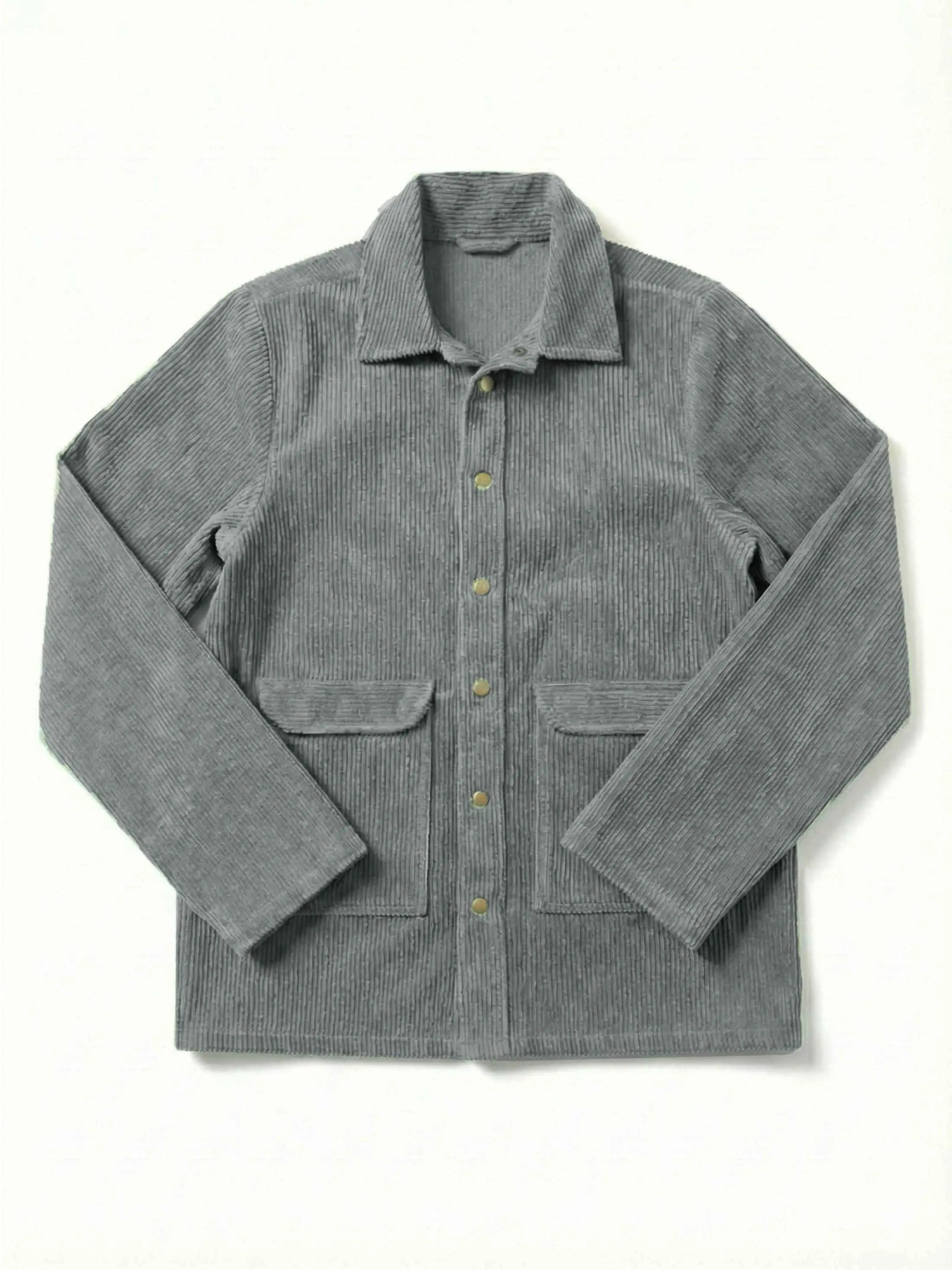 Corduroy Oversized Shacket Light grey Stylstpls
