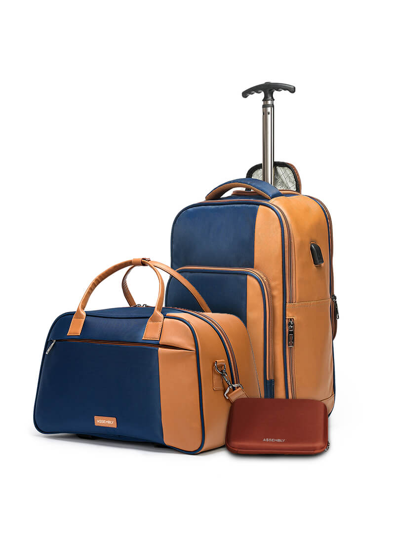 Seamless Journey Combo | Blue | Jetson Trolley Backpack+Verve Duffle+TechKit
