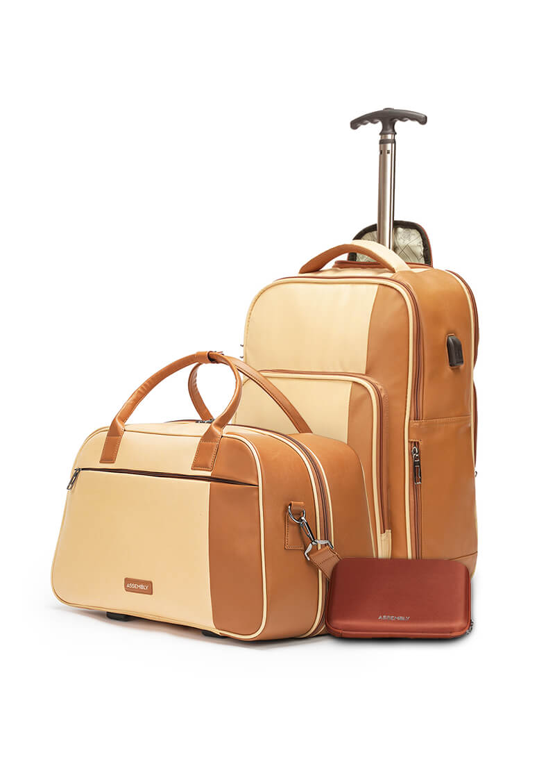 Seamless Journey Combo | Beige | Jetson Trolley Backpack+Verve Duffle+TechKit