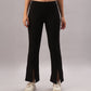 High waist black leggings for women with split hem detail for stylish activewear