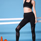 Stylera high waist gym leggings for women in black with mesh panels for stylish workouts