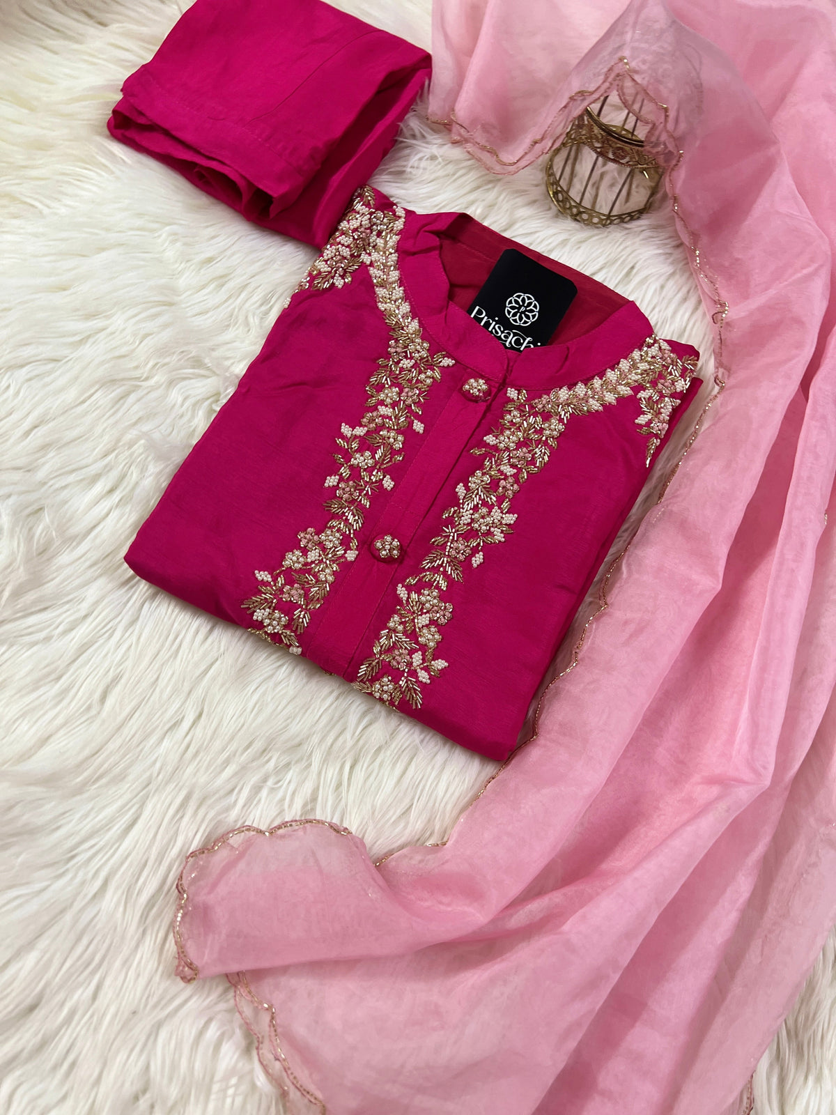Designer Embroidered Ethnic kurta set with dupatta and pants