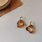 Brown Geometric Pin Earrings JLT11527 Just Lil Things