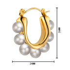 Gold Pearl Hoop Earrings JLT11729 Just Lil Things