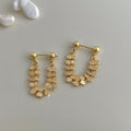Elegant Hexagonal U Link Hoop Earrings jlt11793 Just Lil Things